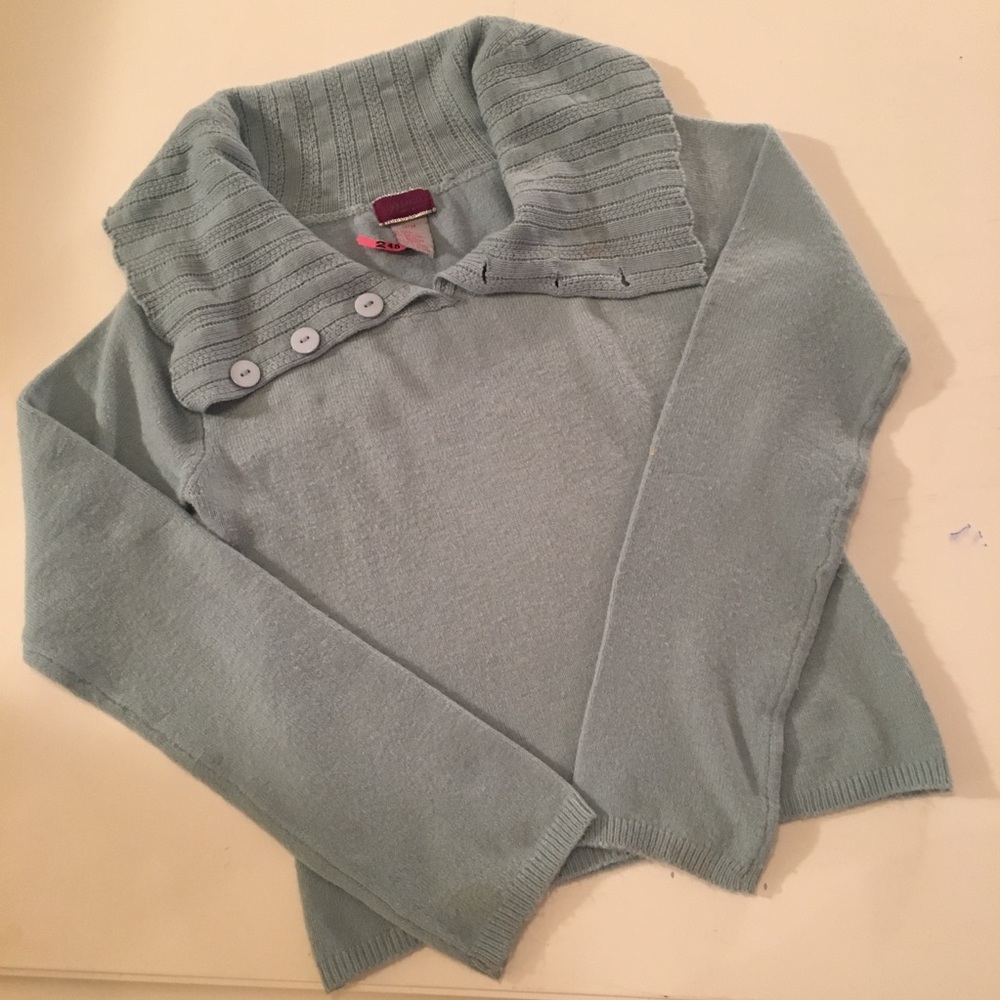 ✨Buffalo✨Baby Blue Button Down Collar Sweater (M)
